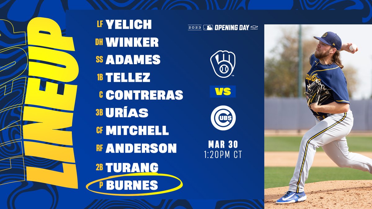 Brewers's tweet photo. It's time.

📺: @BallySportWI
📻: @620wtmj

#ThisIsMyCrew https://t.co/6JSlJ9Dobt