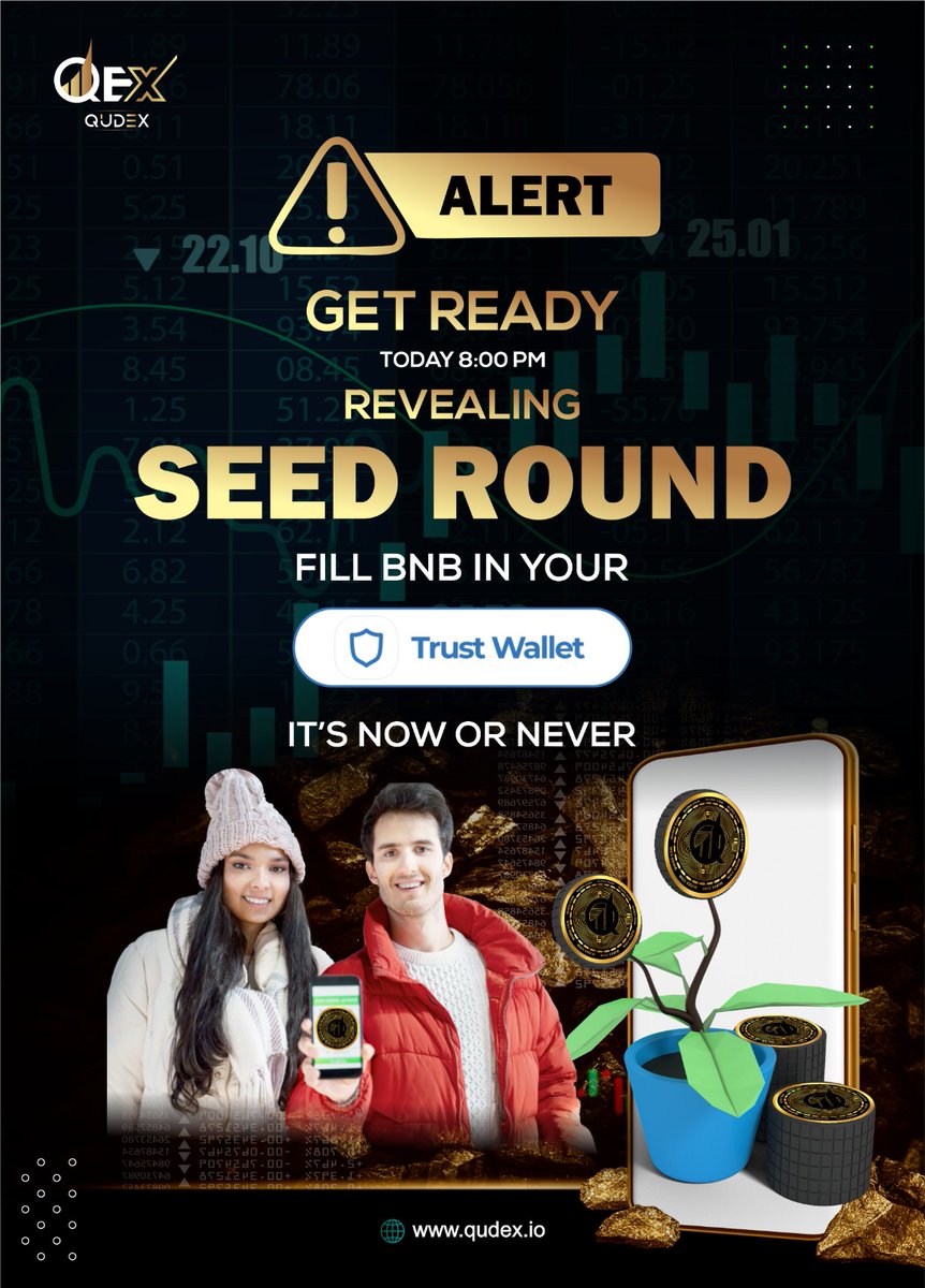 Qudexcoin's tweet photo. Seed Round Start Again https://t.co/N8x0jC0oyI