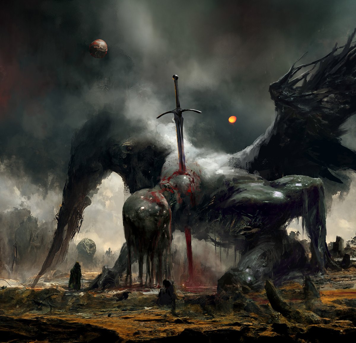 The Fallen One by Tomasz Ryger
artstation.com/artwork/xYe9WY