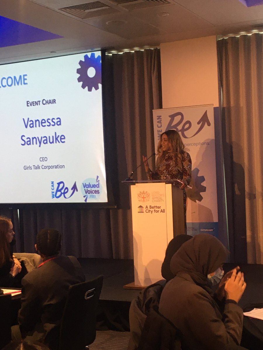 Our young women hear from <a href="/VanessaSanyauke/">Vanessa Sanyauke</a> #wecanbe Chair and @GirlsTalkGlobal how they can empower themselves to choose the futures they want. #valuedvoices