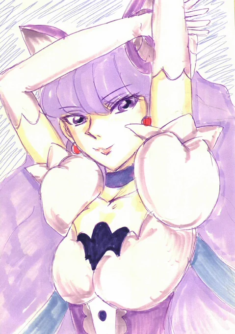 #プリキュア版深夜の真剣お絵描き60分一本勝負お題から「キュアマカロン」で。 