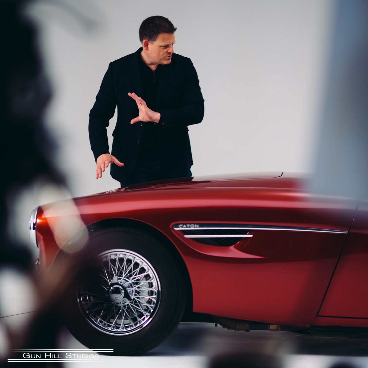 gunhillstudios1's tweet photo. Teamwork in the studio today as we get to work capturing the beauty of this reimagined icon @bycaton 
#infinitycove #classiccarphotography #filmedonvaricam @PanasonicProAV @PanasonicUK #varicam @CanonLenses #canonlenses https://t.co/CA02fqOraO