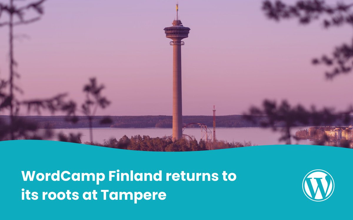 WordCampFinland's tweet photo. WordCamp Finland returns to its roots at Tampere! Read about venue, accommodation and next steps towards the event.

https://t.co/IcbP8u98gE

#wpfi #wordcamp #wcfi https://t.co/u4uKCjYwwq