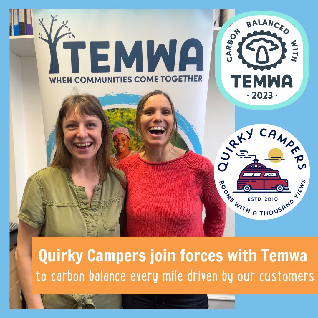 QuirkyCampers's tweet image. Quirky Campers are excited to announce their new partnership with @temwauk🌱

We're working with Temwa to carbon balance every single mile driven by our customers in our campervans 🚐 😍

Find out more 👉 bit.ly/3nwWyl0

#planetpositive #carbonbalancing