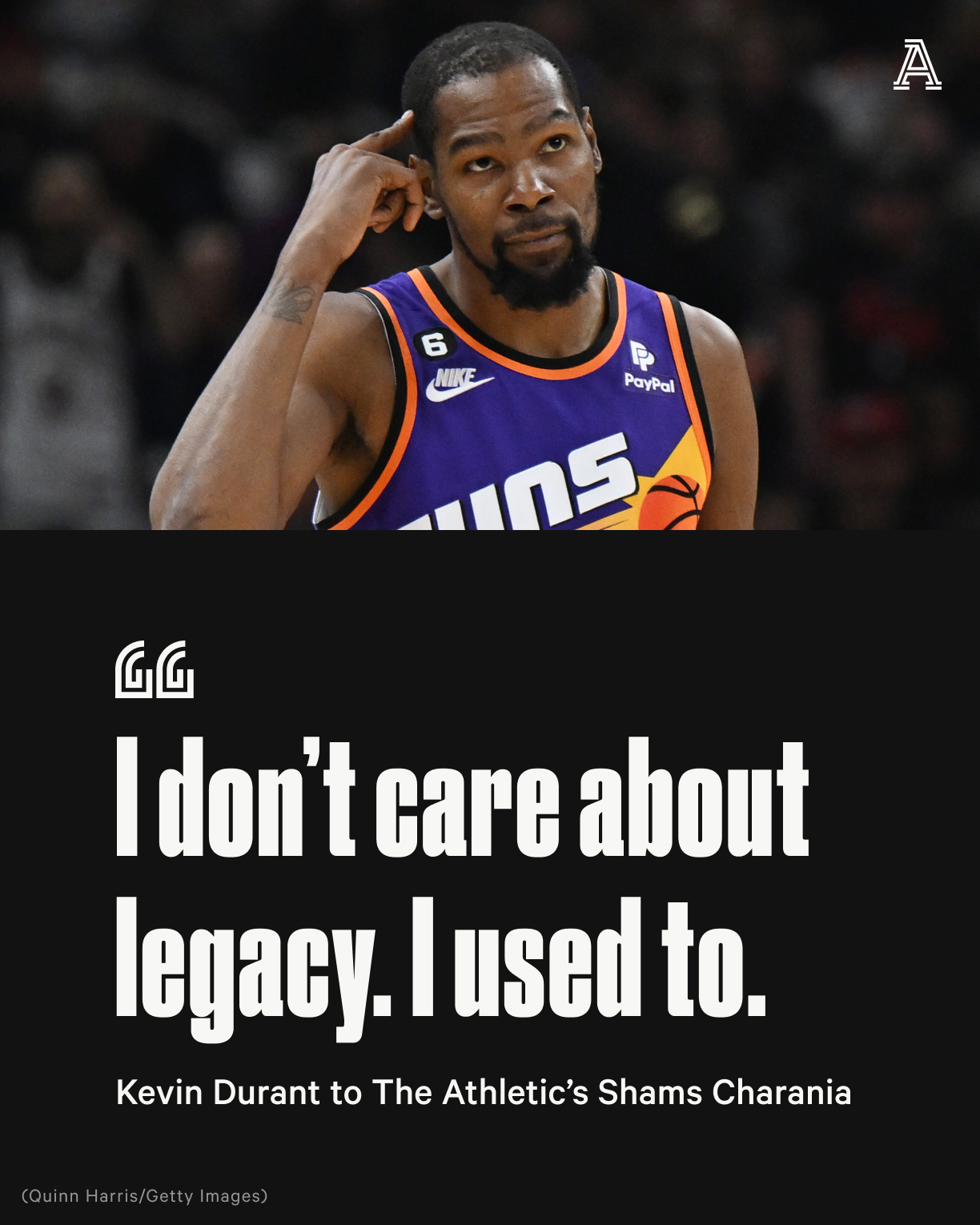 The Athletic on X As far as legacy goes Kevin Durant no longer has a desire to chase. You move the goalpost every time you expect the most out of me and