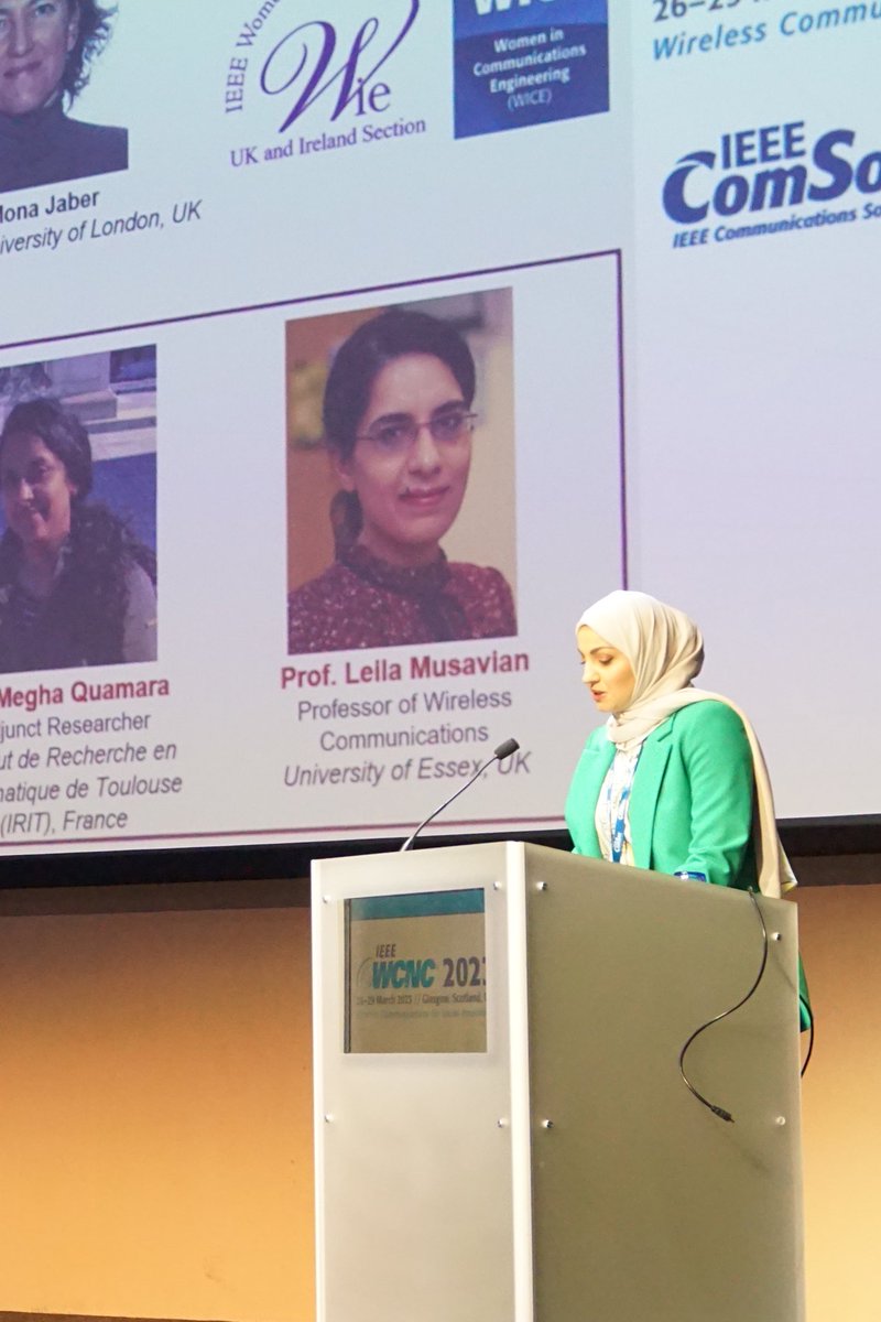 LMohjazi's tweet photo. Wonderful experience co-organising and chairing the #WomeninSmartCommunications event at the flagship @WCNC_IEEE. Amazing speakers who shared their raw and honest insights on their career journeys and inspired the audience with their talent!
@UofGCSI 
@UofGSciEng @IEEEWIE_UK https://t.co/YqzaGRJwcT