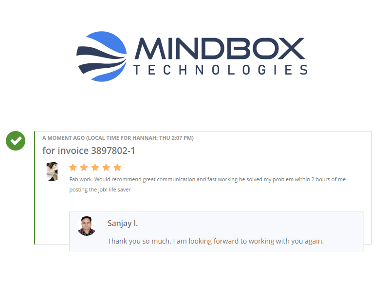 MindboxT's tweet photo. Happy client #review #php #laravel #codeigniter #wordpress https://t.co/Mjby4munD1