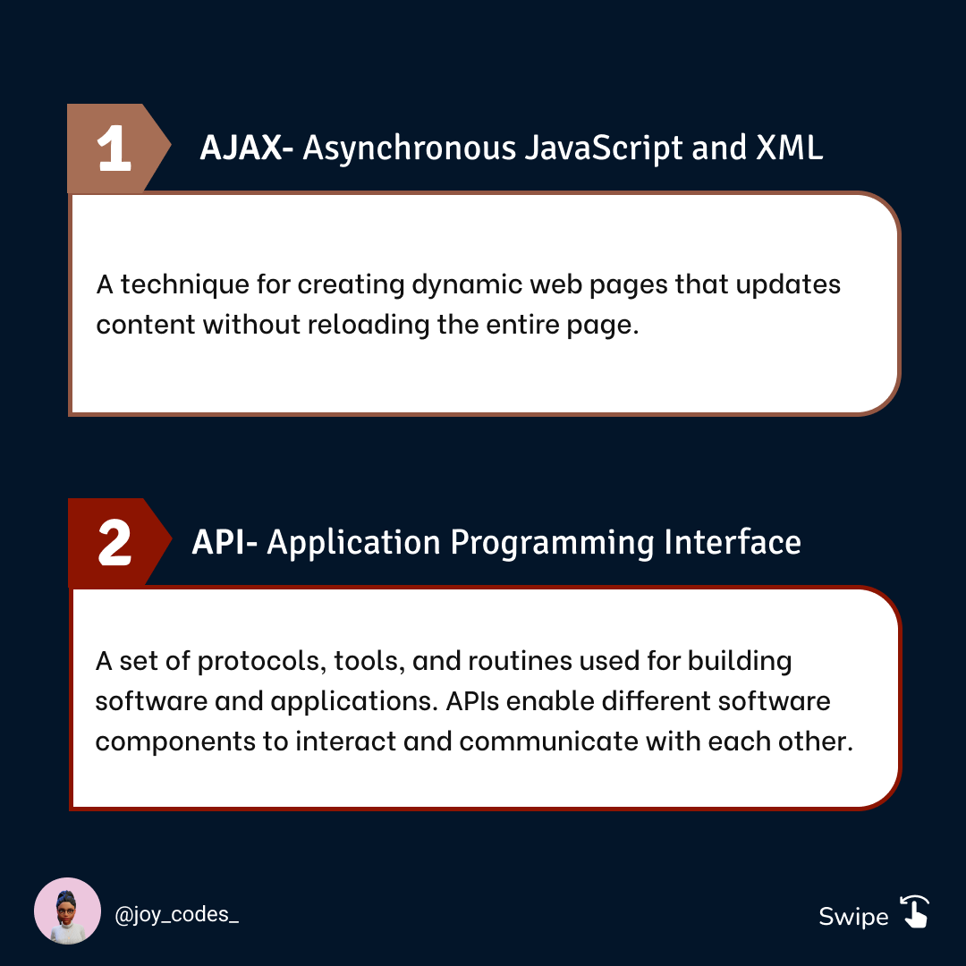 Joy33676407's tweet image. 10 Popular Coding Terms and Their Meanings.
Hi Developers! Do you know the meaning of these popular coding terms and acronyms⁉️👨💻
#coding #codingtips #codingterms #softwaredeveloper