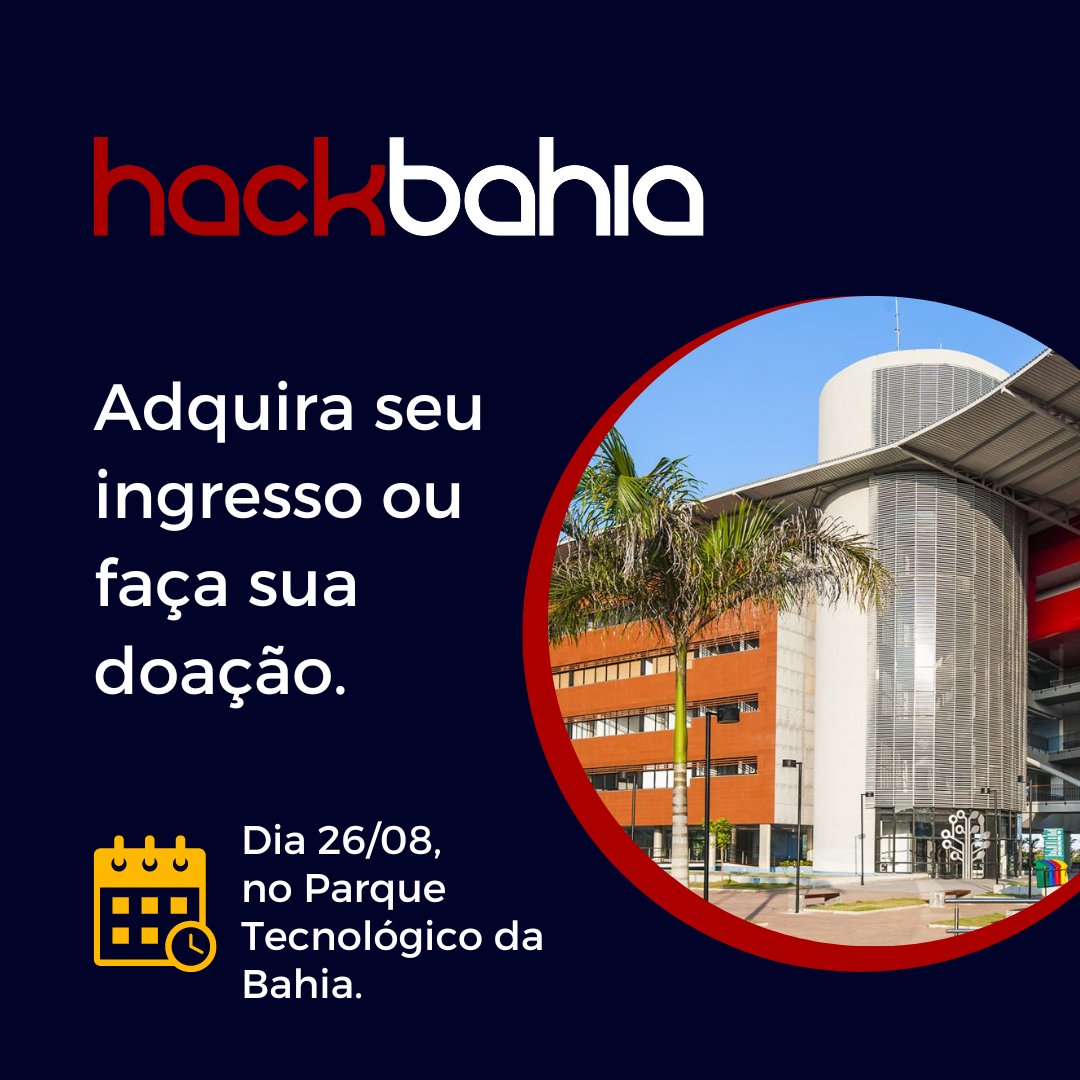 hackbahia's tweet photo. Fala, pessoal!

Estamos com um lote promocional de ingressos para o HackBahia 2023. Os ingressos promocionais (espaços Auditório e Village) estarão disponíveis até 21/04, ou enquanto durarem os estoques. https://t.co/wgLz4iuBPX
