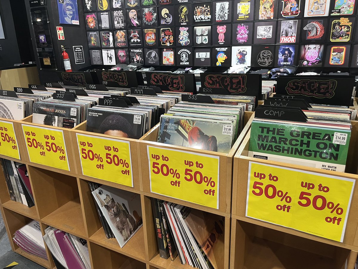 Don’t miss out on our up to 50% off sale on a wide range of vinyl!!!