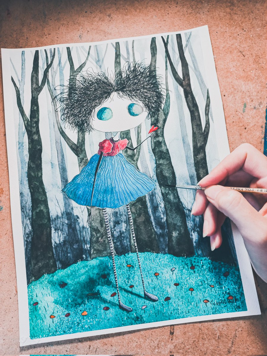 Have a good day everyone and a peaceful sky, and here is one of my works that I am preparing for the exhibition.
#art
#watercolor
#artwork
#illustration
#watercolorpainting
#NFT