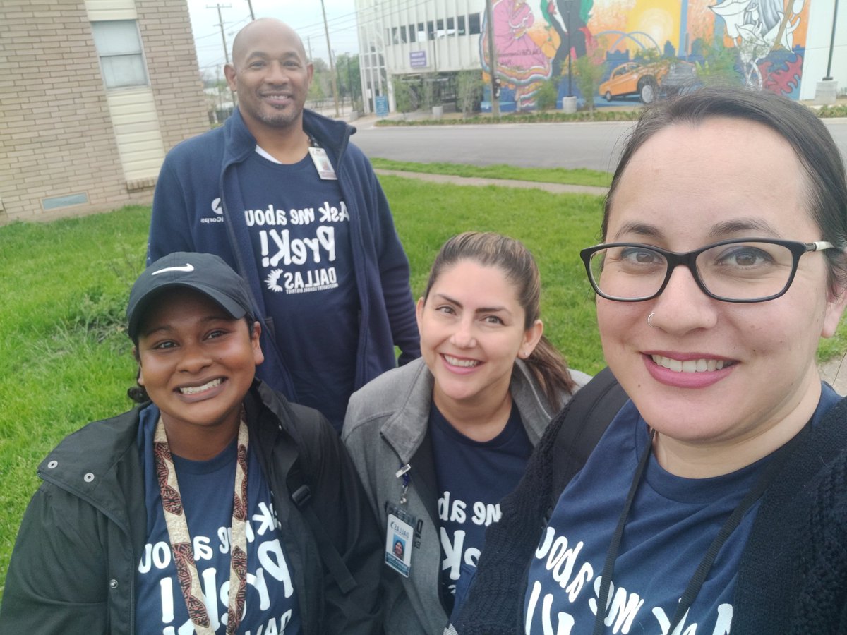 Channy_Bug's tweet photo. Starting out Press the Pavement! Come enroll your child in Dallas ISD for PreK!
@DrElenaSHill @DrZoePagan @ICanReadDallas @HARLLEEDISD https://t.co/Rt4DJWF07r