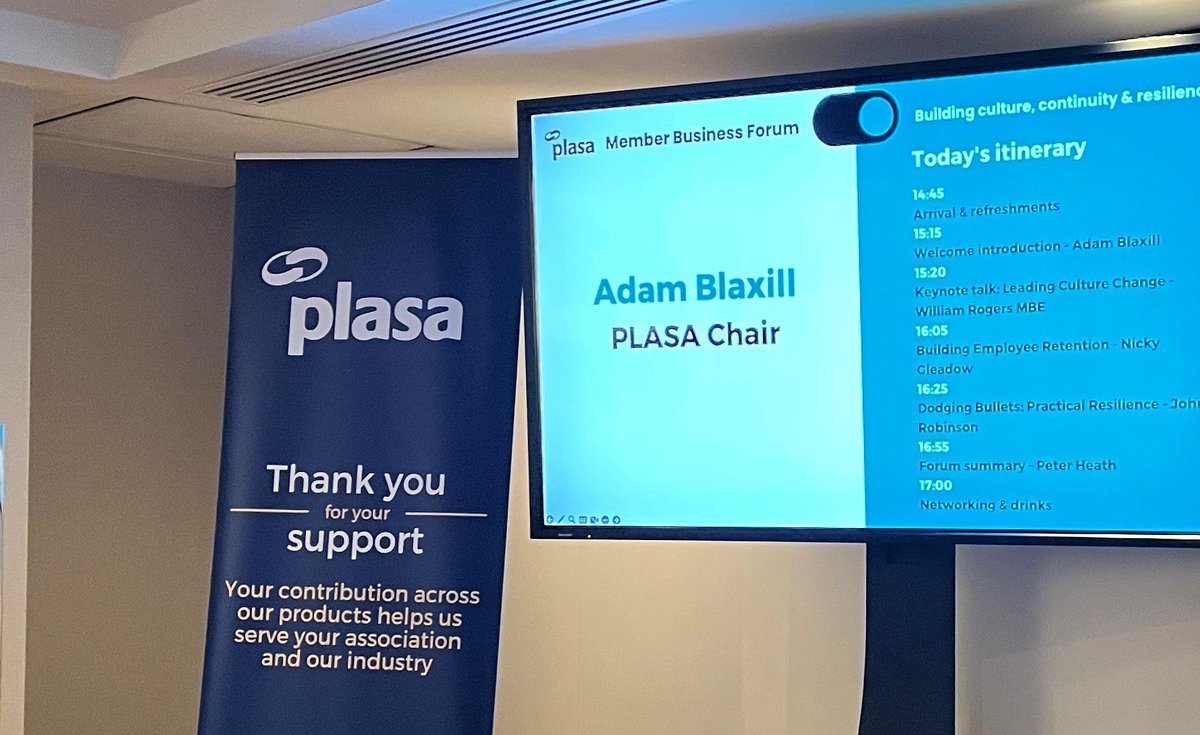 We had a great afternoon yesterday at the <a href="/PlasaOnline/">PLASA</a> members forum. Three really insightful speakers covering company culture, employee retention and business resilience. Looking forward to the next forum on sustainability.
 
#PLASA #YutreeInsurance #Entertainment #Insurance