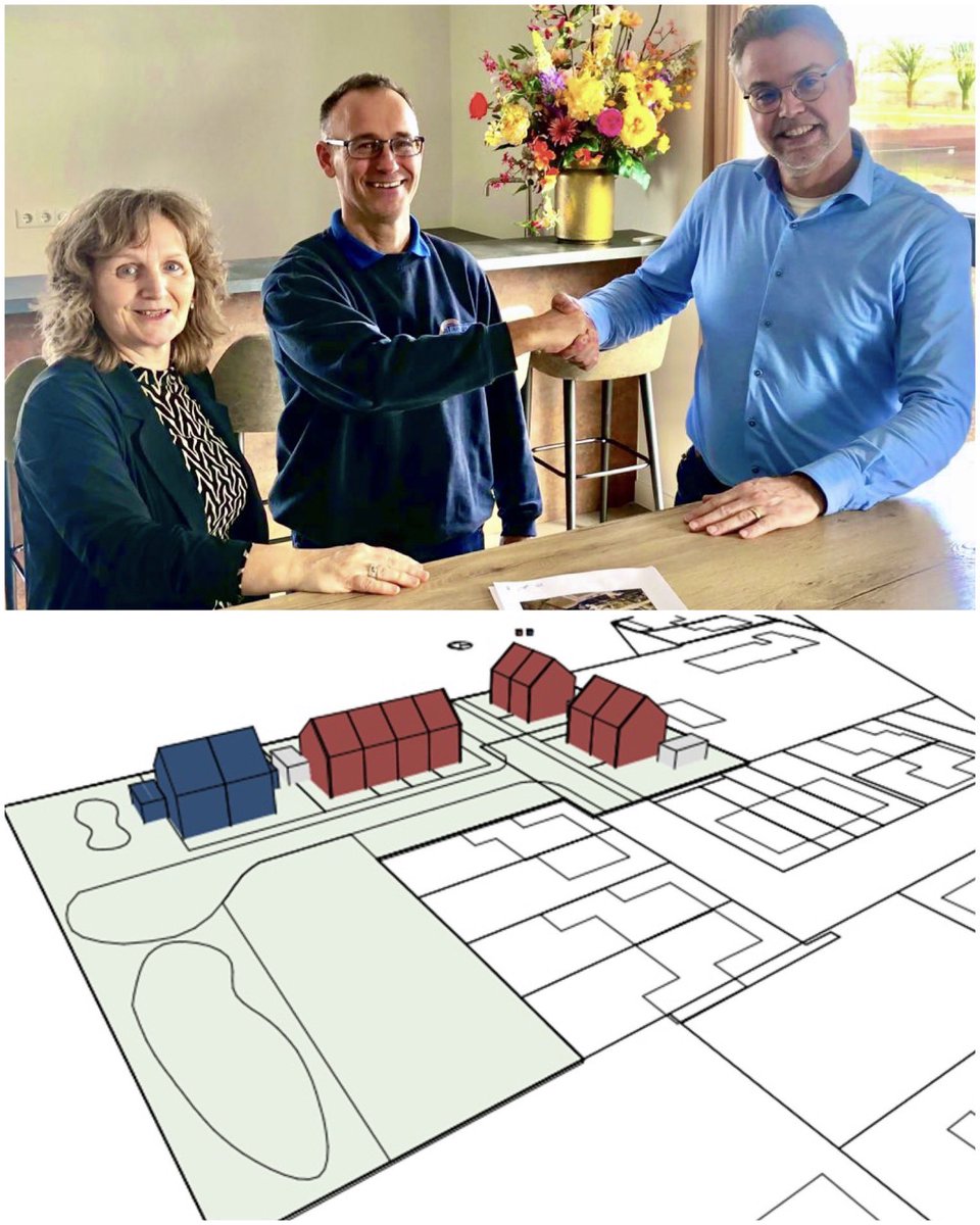 NIEUW PROJECT 🍾| We zijn een samenwerking aangegaan met Harm en Connie Timmermans voor de ontwikkeling en realisatie van tien woningen in Veulen. Het is nog in een pril stadium: we gaan de komende tijd benutten om het plan en de woningen verder vorm te geven. Wordt vervolgd!