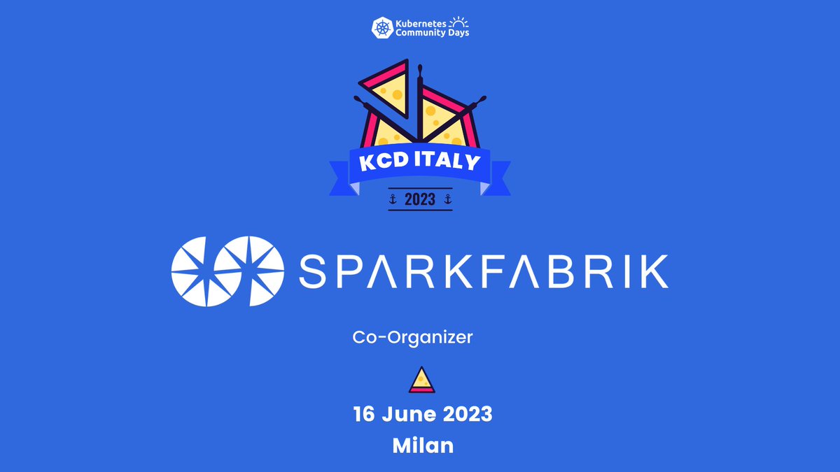 Hey folks! @SparkFabrik believes that innovation starts in the cloud: they design and build cloud-native applications, and cloud systems and infrastructures; modernize legacy, help organisations to find their way to the Cloud Native through a journey.
And they co-organise KCD! 🍕