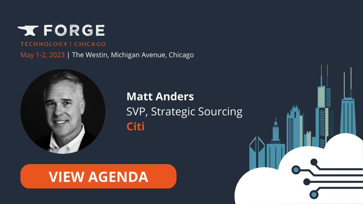 procurefoundry's tweet image. 🔊 Gain insights from Matt Anders, SVP, Strategic Sourcing, @Citi at the FORGE: Technology Sourcing Community Gathering.

View agenda:
hubs.li/Q01JD8s20

#ForgeTech23 #techprocurement #techsourcing