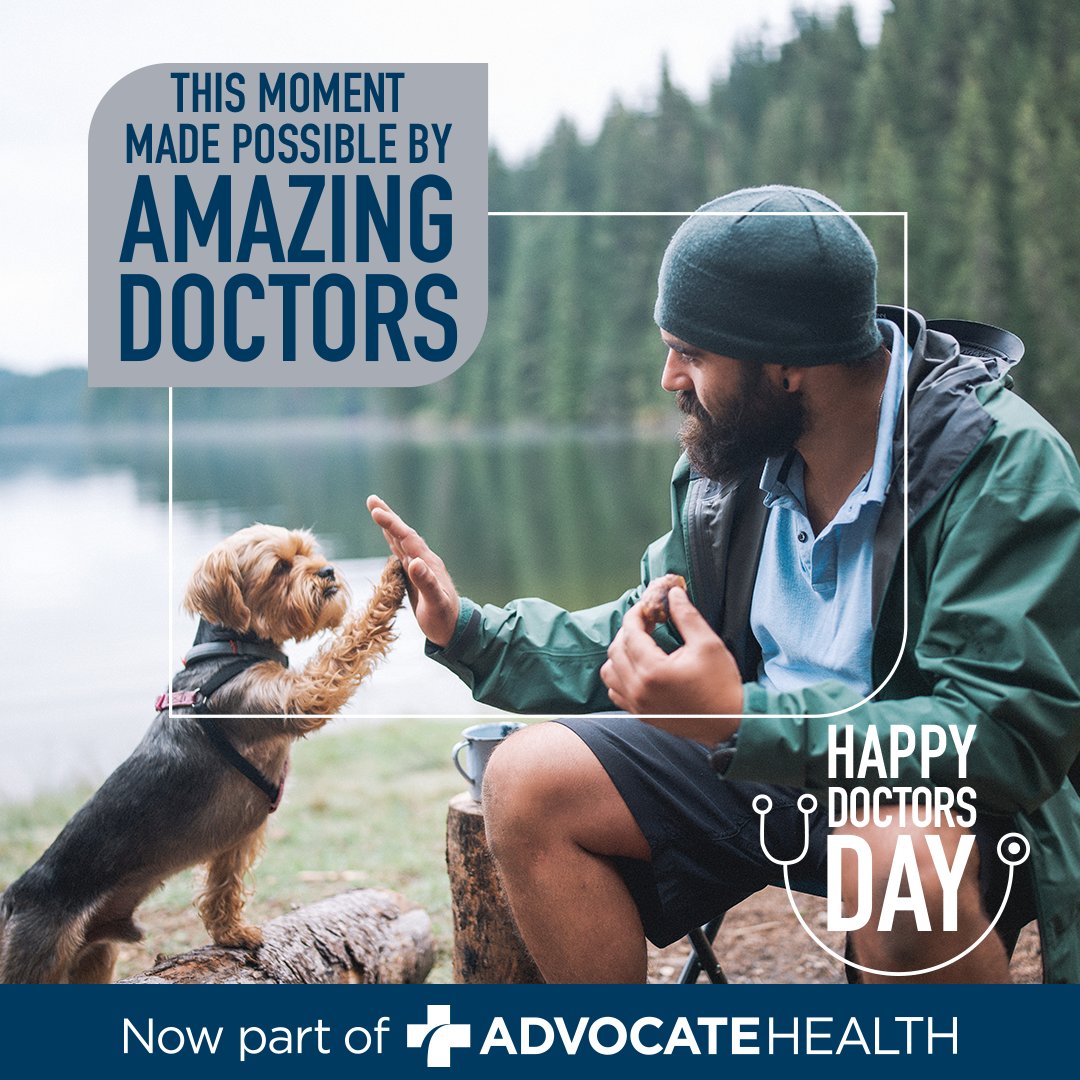 Today is National Doctors Day. To all of our doctors who give so much and work so hard to make a difference in so many lives every single day, we thank you. #DoctorsDay #AdvocateHealth