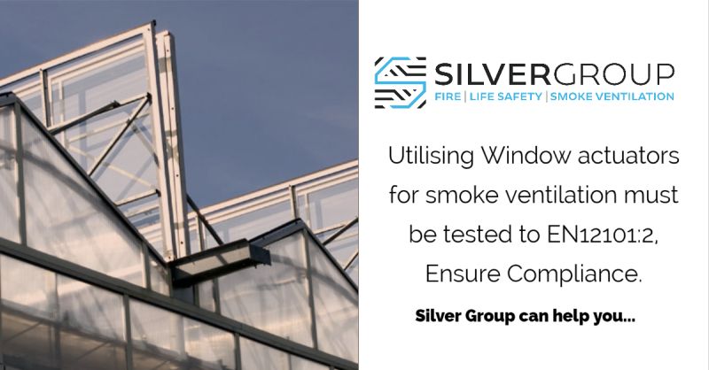 Let Silver Group UK help you to ensure compliance by testing your buildings window actuators!

For more information, got to our website: lnkd.in/dr7HCU35

#testing #compliance #silvergroup #KST #help #support #firesafety #fireprotection #safetyfirst