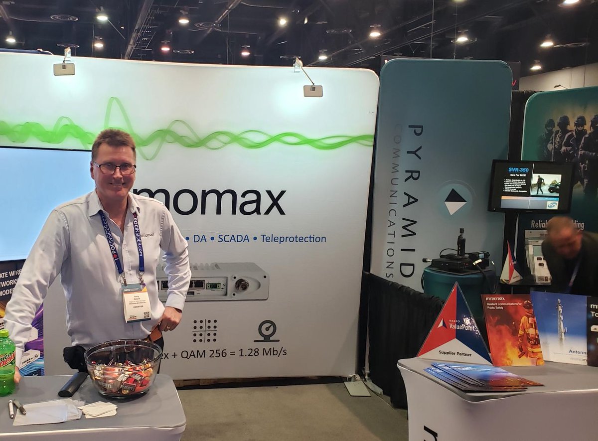 MimomaxWireless's tweet photo. Looking forward to day 2 of #IWCE2023!  Stop by booth #2436 to catch up with Terry or Paul and find out more about how our high capacity, low latency radios may provide the ideal solution for your mission critical voice backhaul. https://t.co/ATXAqa2ykh