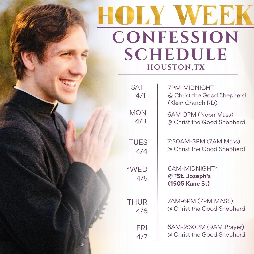 Fr. David Michael Moses (@frdavidmichael) on Twitter photo I can’t make you come to Confession, but I can make sure you know that you’re wanted, that you’re invited, and that I’ll be here. Jesus already did the hard part on the Cross… you just need to show up. Let’s make this the week that changes your life. #catholic #priest I can’t make you come to Confession, but I can make sure you know that you’re wanted, that you’re invited, and that I’ll be here. Jesus already did the hard part on the Cross… you just need to show up. Let’s make this the week that changes your life. #catholic #priest