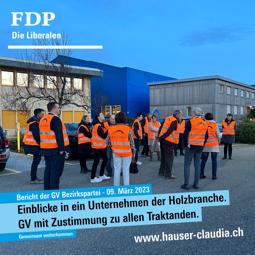 ClaudiaHauser10's tweet photo. Bericht der GV der Bezirkspartei, 09. März 2023

Interessanter Einblick in ein bedeutendes Unternehmen der Holzbranche und eine ruhig verlaufene GV mit einem Rück- und Ausblick.

An der GV der https://t.co/UBXc8puuRl