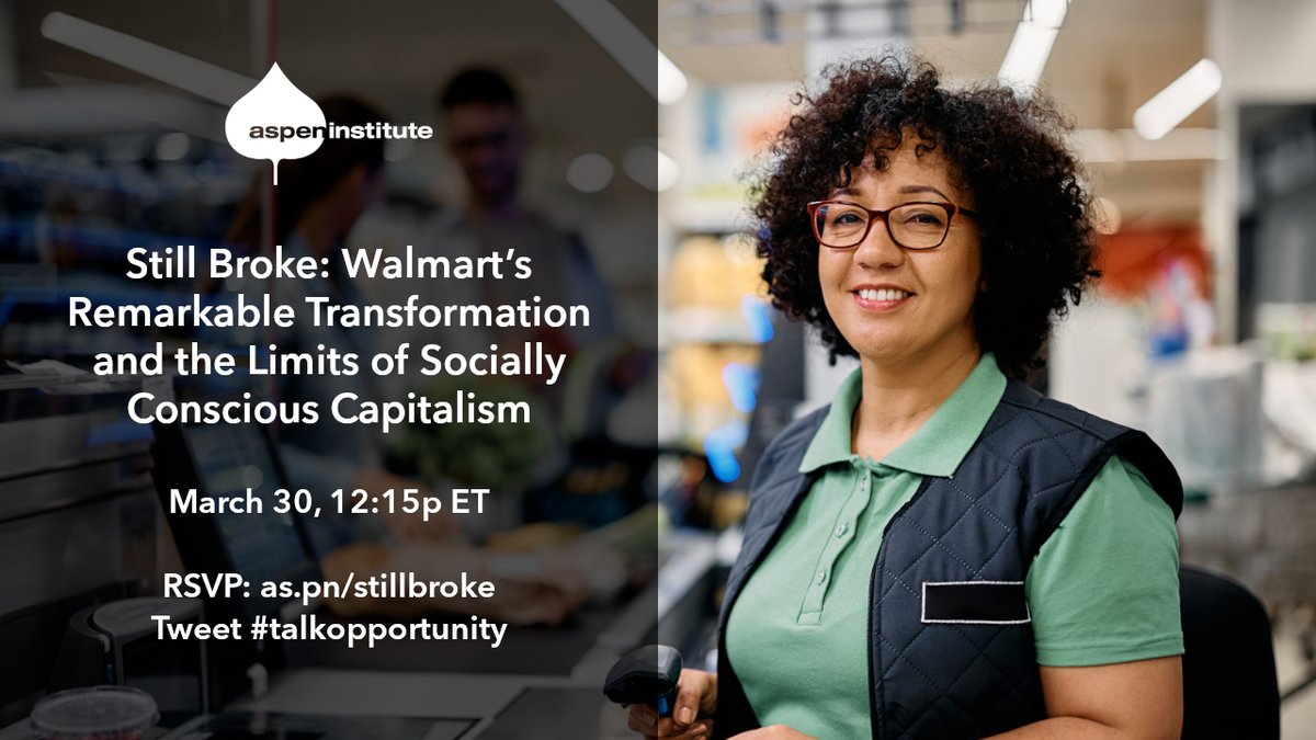 Does public sector action need to be strengthened to ensure work is contributing to an inclusive economy in which all can thrive? Hear from our CEO @byron_auguste, @RWartzman, @jgehrk, and @conway_maureen #talkopportunity with @AspenJobQuality on March 30: as.pn/stillbroke