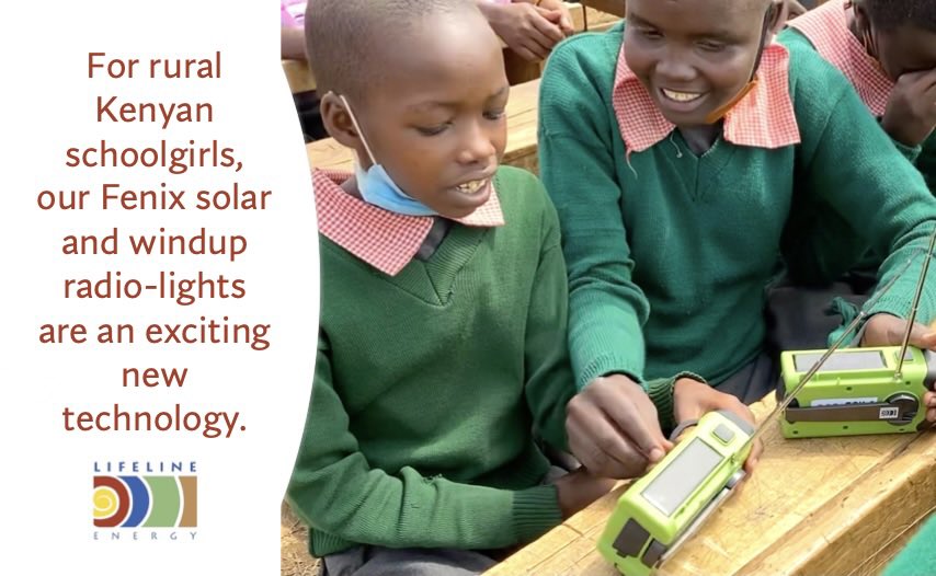 In 2021 we distributed hundreds of Fenix radio-lights to rural Kenyan schoolgirls. Many  commented on the value that the #solar #LED lights added. <a href="/TomHanksDay/">Tom Hanks Day</a> #girlseducation #THD2023