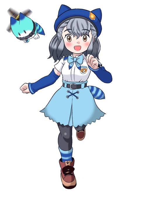 ヒカリと飛行型ラッキービースト。#けものフレンズ3 