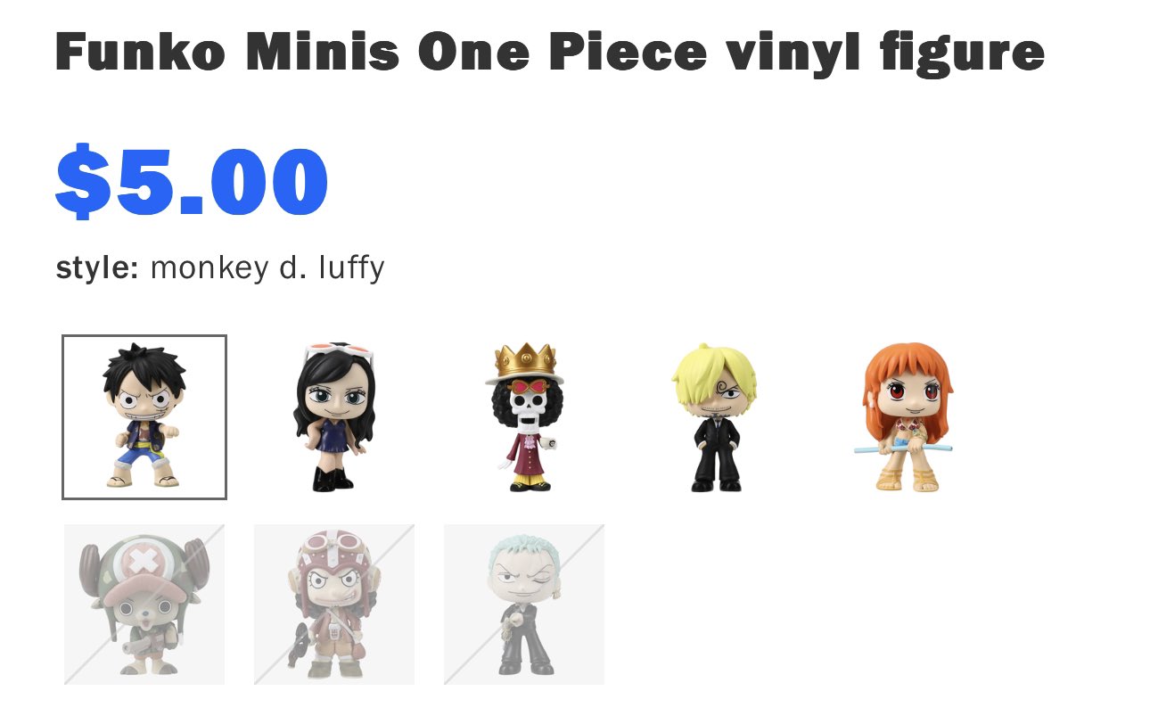 One Piece Mini Vinyl Figures