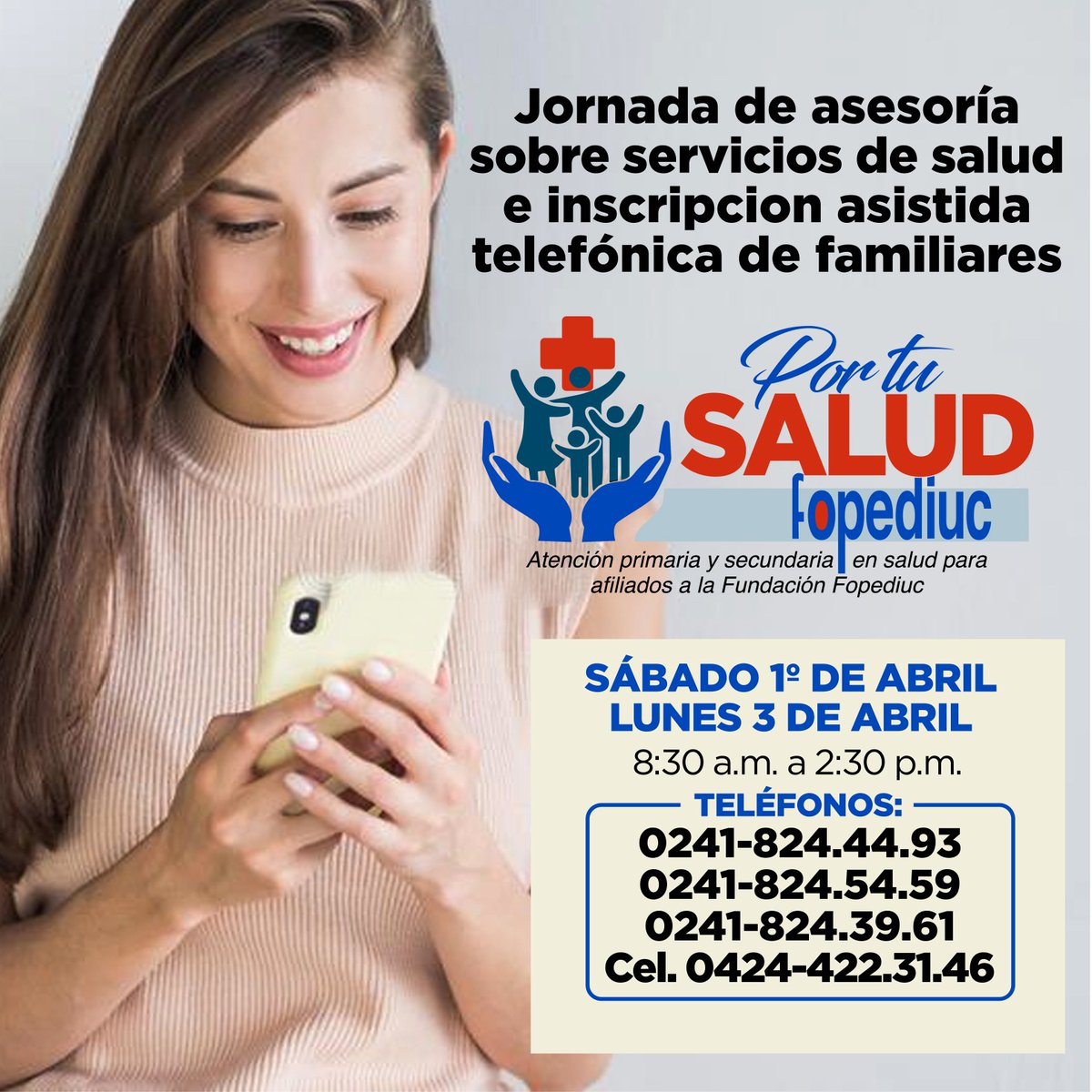 fopediuc's tweet photo. Este sábado y el lunes santo estaremos prestando asesoría e inscribiendo a los familiares de los docentes que así lo soliciten y requieran de apoyo. 
Horario de las jornadas: de 8:30 a.m. a 2:30 p.m.
Se atenderán tanto a profesores de Carabobo como del Núcleo Aragua. https://t.co/8SPCUFFlLk