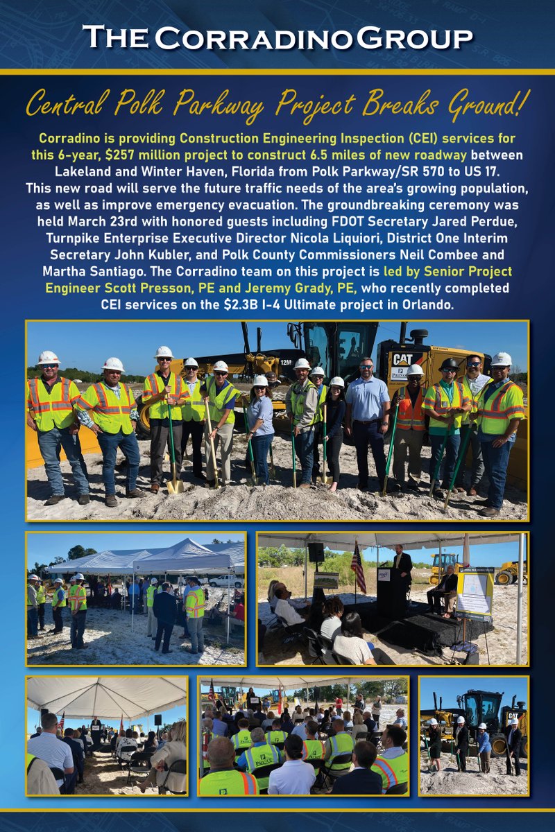 🚨 Groundbreaking for the new Central Polk Parkway! 🚨 #CorradinoCEI #MovingFloridaForward