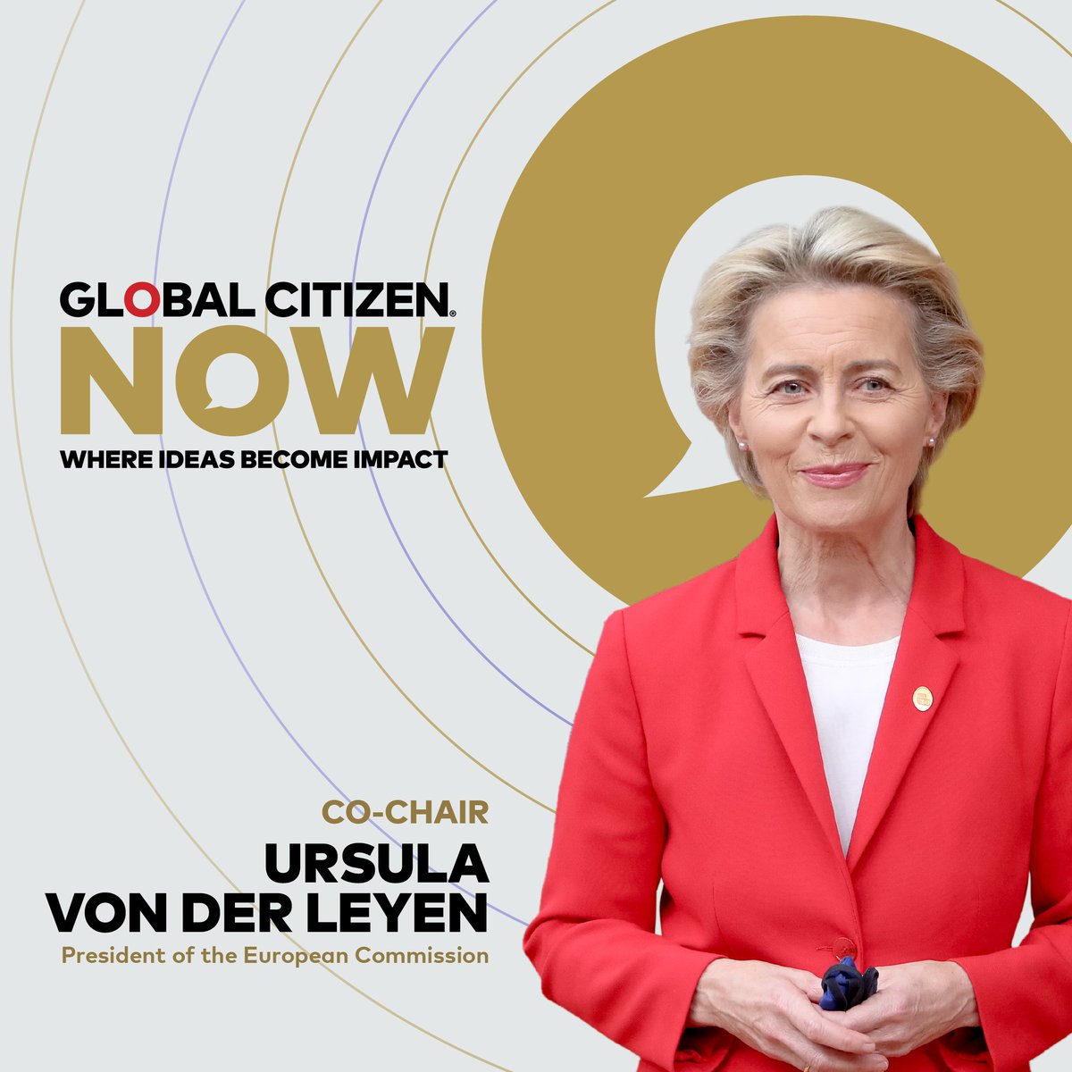 President of the @EU_Comission Ursula @vonderleyen has been a vital part of past Global Citizen events and has helped us make important strides in the fight against extreme poverty. We’re honored to have her join us once again for this year’s #GlobalCitizenNOW.