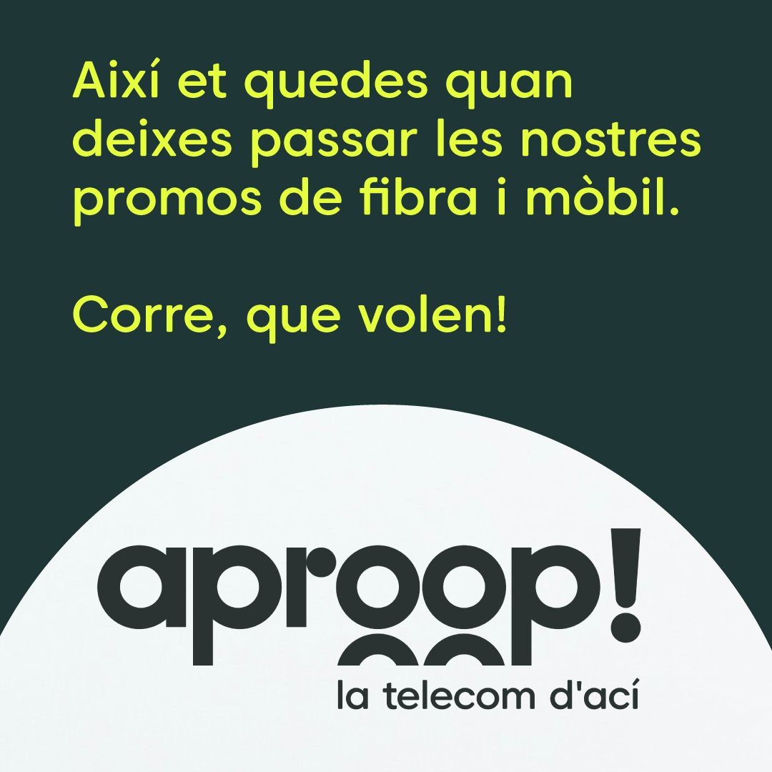 El moment d'estar a prop és ara. No et quedes a la lluna de València! 🌙

Entra en aprooptelecom.com i aprofita tot el que tenim per a tu. 

#aprooptelecom #latelecomdací #promos #llunadevalència