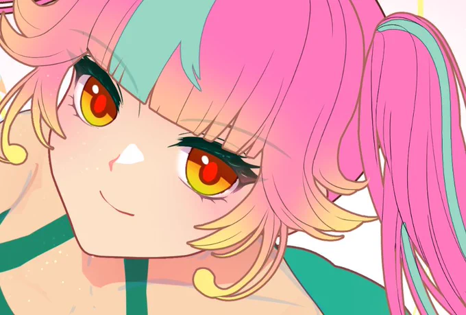 またちまちまと描いておりますwip…1枚目の状態から着彩までいくと、なかなか感慨深いとりあえず今日の作業はここまで～!ではでは、おやすみなさいです～ 