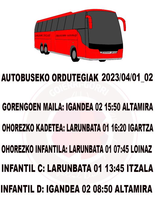 #emaitzak 
#partiduak 
#futbola 
#goierri 
#Gorri 
#neskak 
#jardunaldia
#autobusak