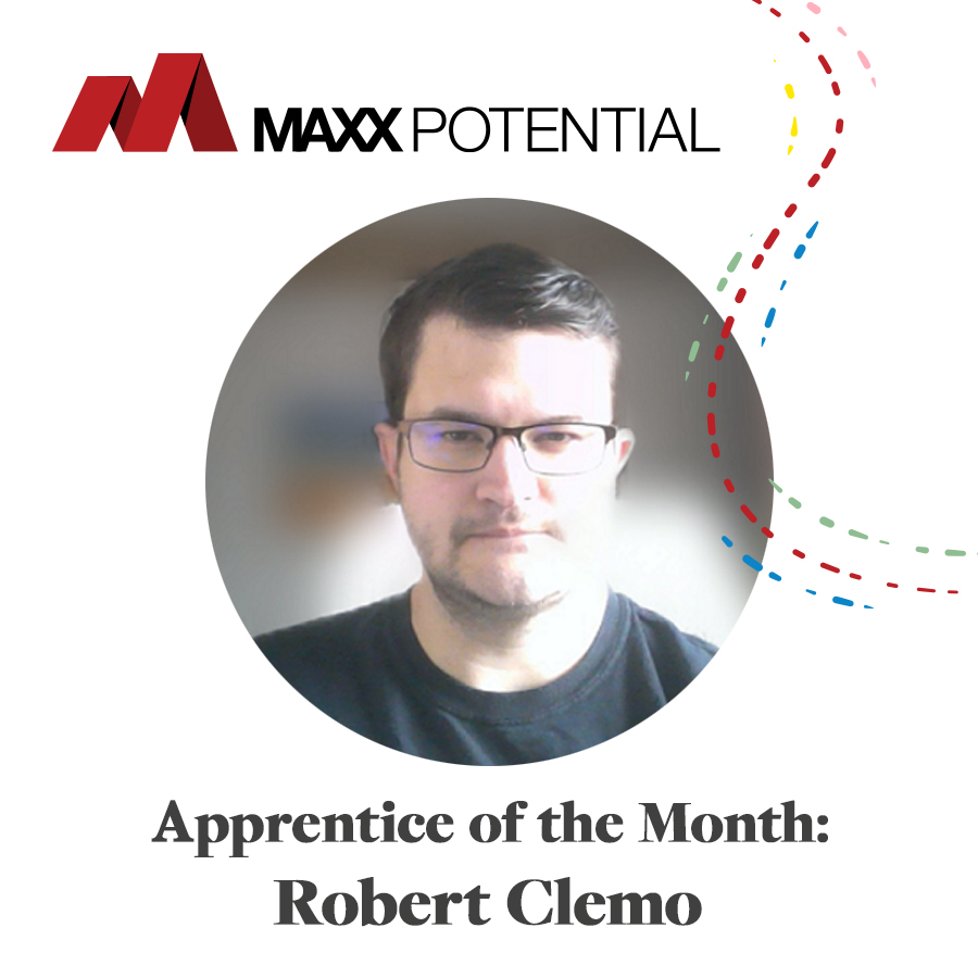MaxxTechnology's tweet photo. Congrats to #ApprenticeOfTheMonth
🥇Robert Clemo
His nomination said it best:
"Robert has been really encouraging in his interactions towards me & the other Apprentices. He's a great guy & I am really happy he's here at MAXX!"
Find out more at https://t.co/phKCUhPk8z. https://t.co/iuHLHGVBTh