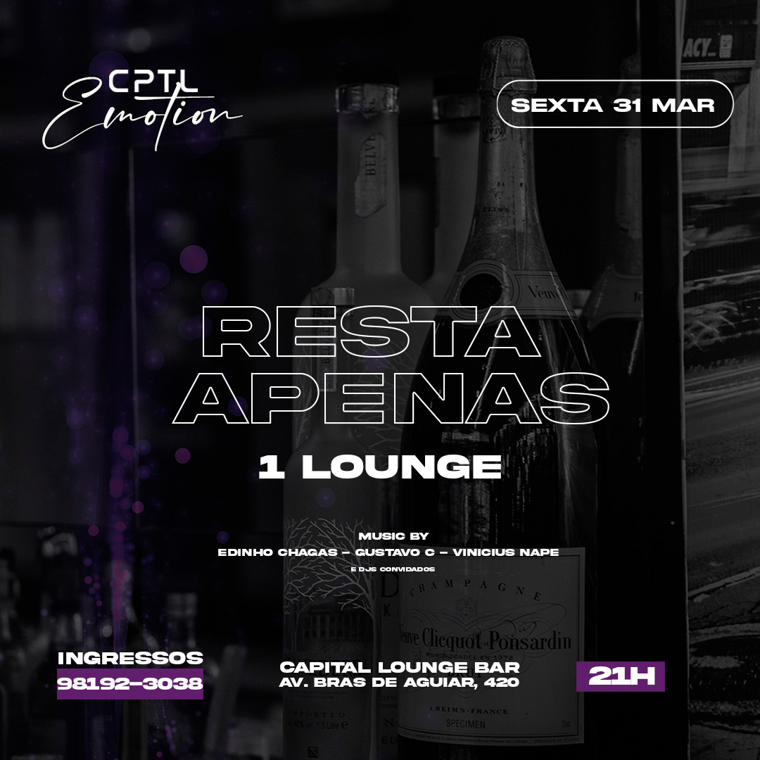 HouseSeasonsRec's tweet photo. ÚLTIMO LOUNGE DISPONÍVEL! Amanhã tem 'CAPITAL EMOTION' Corre que ainda dá! 
- Open 21hs
- Sexta- Feira
- Av. Brás de Aguiar, 420
- Vendas: (91) 98147-5222 https://t.co/K6i4Uaf8CL