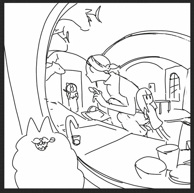 オオカミを追加 ゆっくり描くよ 