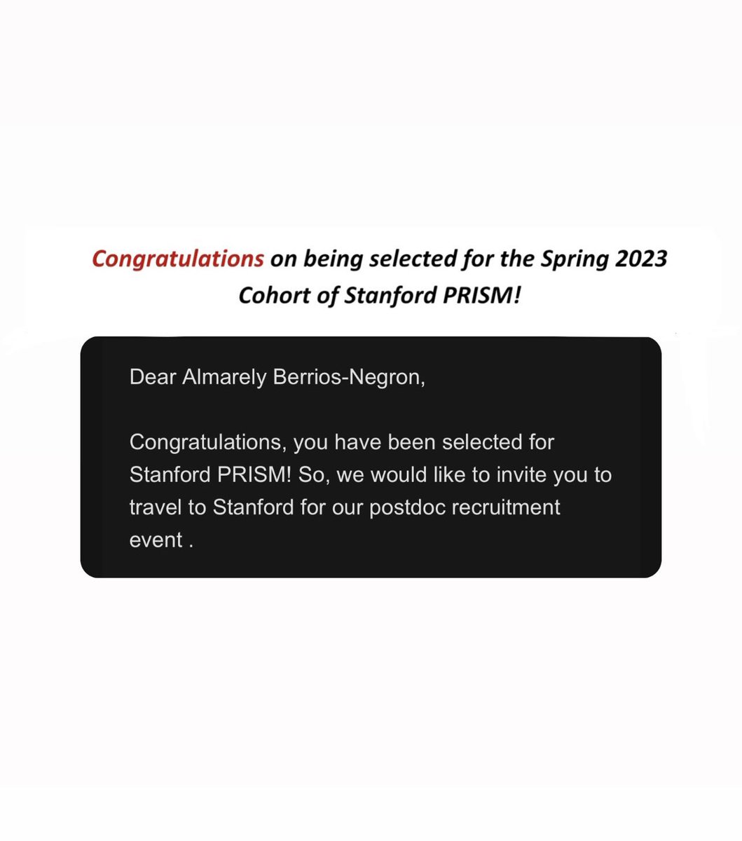 heyitsalma's tweet photo. Una jíbarita de Barranquitas de camino a Stanford. Wow. 🤩

VERY happy to announce that I was selected for the @StanfordOPA PRISM program. So exciting! #StanfordPRISM #CienciaBoricua 🇵🇷 https://t.co/MiSJjjRTn1