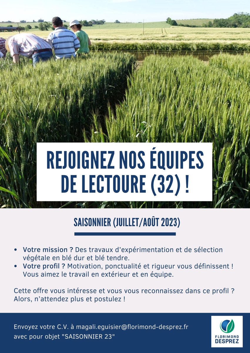Notre station de Lectoure (32) est à la recherche de saisonniers en juillet et août ! 🕵️

➡️ Votre profil ? Motivation, ponctualité et rigueur vous définissent ! 💪 Vous aimez le travail en extérieur ☀️ et en équipe !

N’attendez plus et postulez ! ✔️

<a href="/mcochard_FD/">Michael Cochard</a>