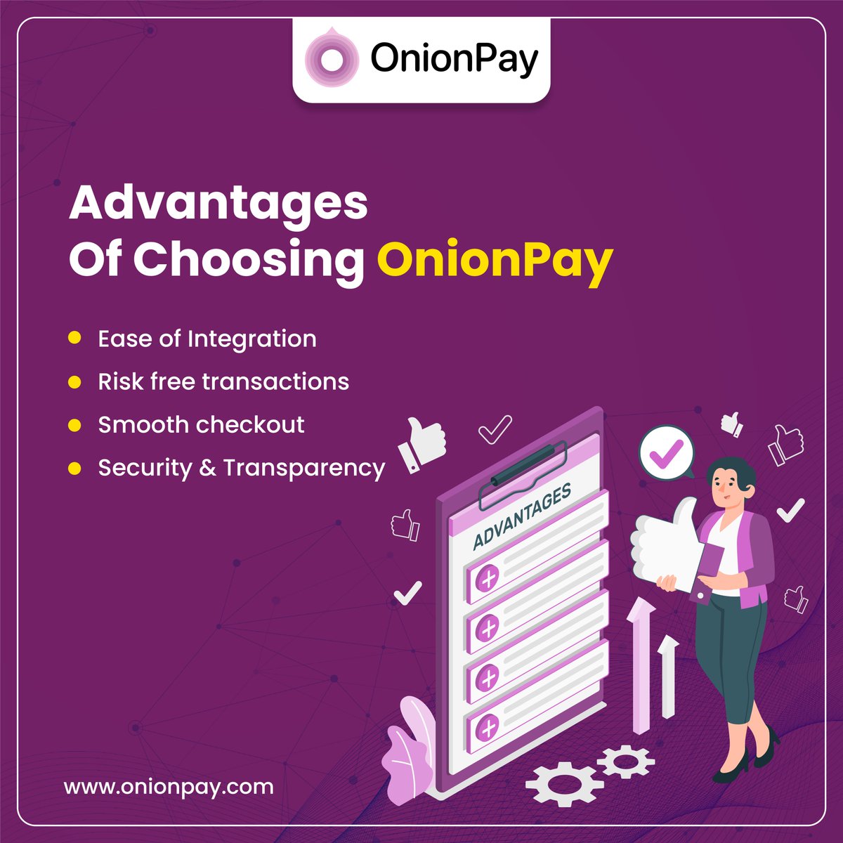 OnionPay's tweet photo. Onionpay caters to lakhs of businesses every month which rely on its transparency and its robust security mechanism.

Visit our website to learn more: https://t.co/U0IgMLKi5x

#onionpay #paymentgateway #paymentsolutions #digitalpayments https://t.co/4rwmaGWbZF