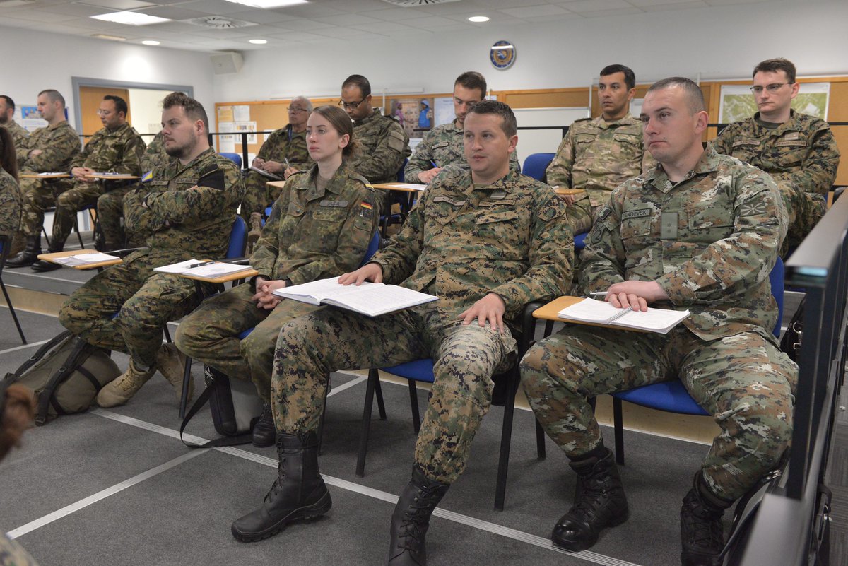OSCEBiH's tweet photo. Today a representative of the @OSCEBiH delivered the presentation on the topic “Democratic Control over Armed Forces” at the Int. Staff Officer Skills Course organized by &amp; held in the #PSOTC in #CampButmir, #Sarajevo. https://t.co/eF2IIQQw7n
