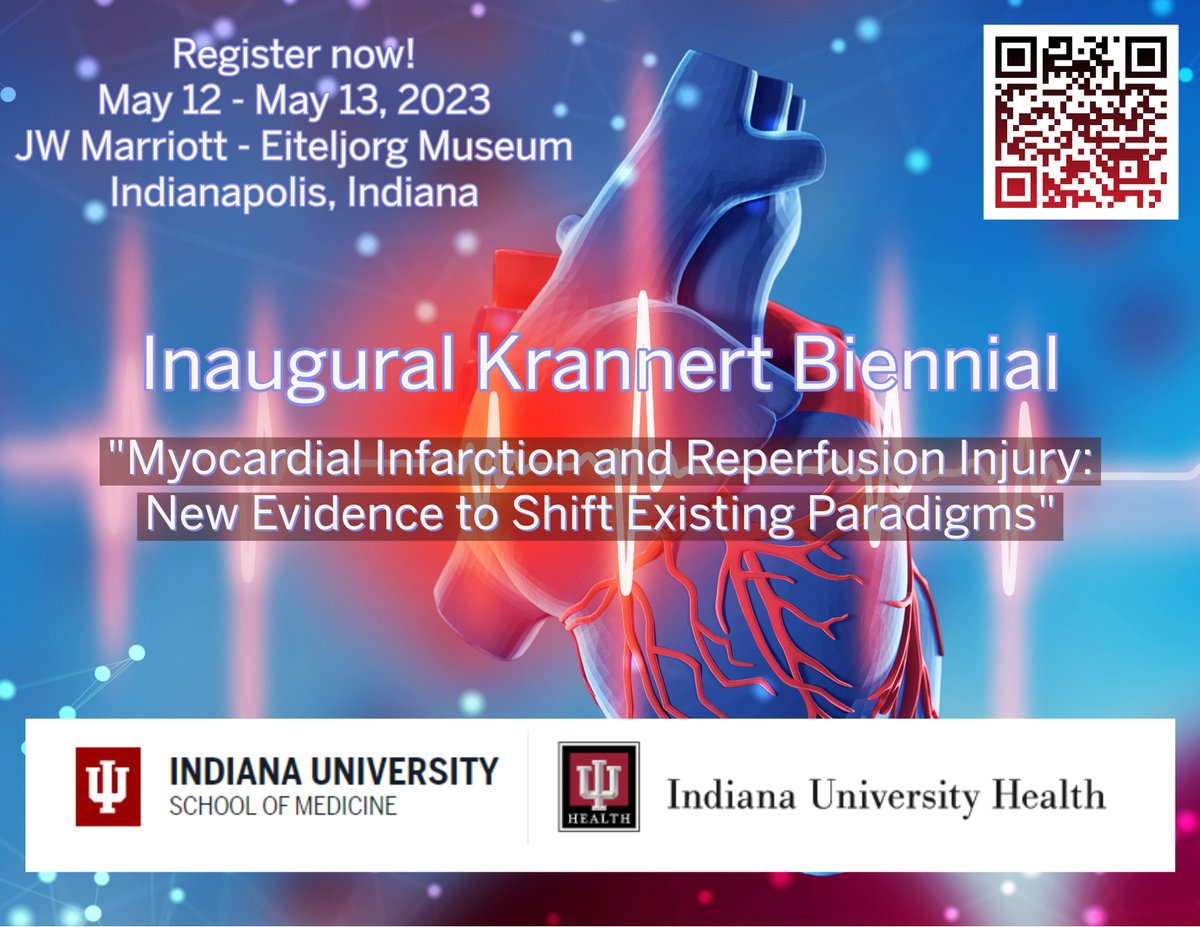 IUKrannertHeart's tweet photo. Thank you, @OhioACC, for spreading the word about the Inaugural Krannert Biennial May 12-13 in Indy, that will cover the latest research in heart attacks and #ReperfusionTherapy. #OneIUCV https://t.co/DM7vLVStmr https://t.co/nT22cn1kBa