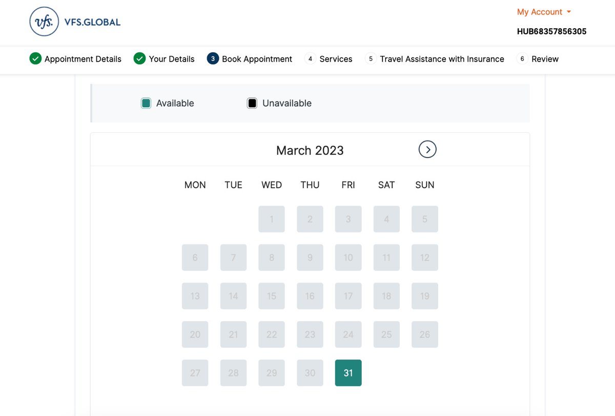 DhananjaySethi's tweet photo. @vfsglobalcare Trying to apply for Schengen visa for Hungary. No appointments in Delhi or Mumbai. Appointment is available for Gurgaon centre but only for the next day - none in April'23. Is there a technical glitch or has the visa process closed down? https://t.co/8IBpEjsMJS
