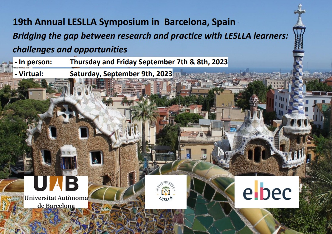 LESLLA_org's tweet photo. Great news, the Call for Proposals for the 19th Annual LESLLA Symposium in Barcelona is out!  
https://t.co/sEsIqSPELm #LESLLABarcelona2023 #LESLLA #Alfabetización #Alfabetizzazione #Alphabetisierung #Alphabetisation #AlfaNT2 #ANT2 #ELE #AdultLiteracy #AdultEducation #AdultEd https://t.co/bZRtu49hyL