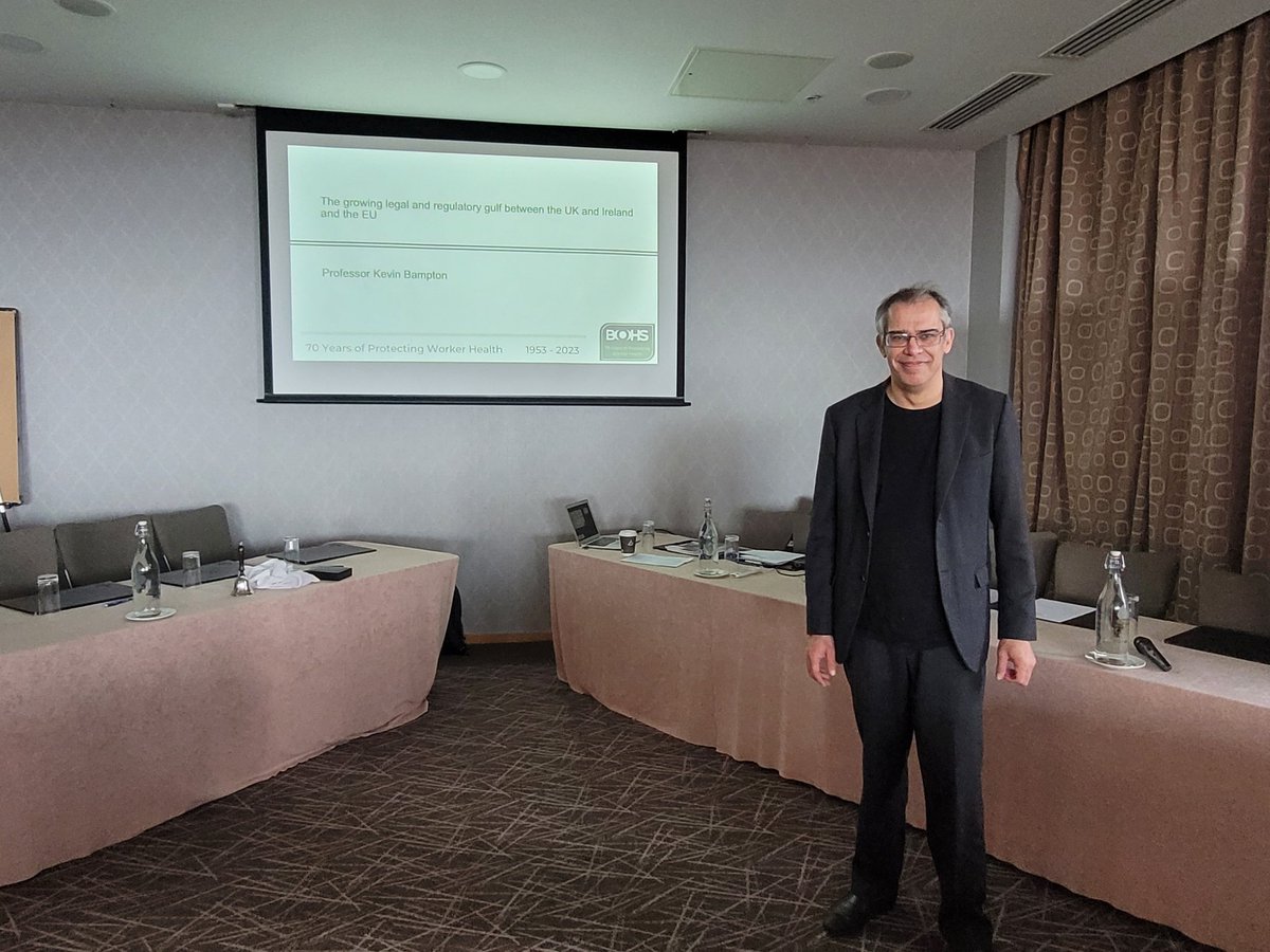 Delighted to have Professor Kevin Bampton @BOHSworld about the growing legal and regulatory gulf between the UK, Ireland and the EU. 

Really enlightened about the effects of #Brexit! 

#occupationalhygiene