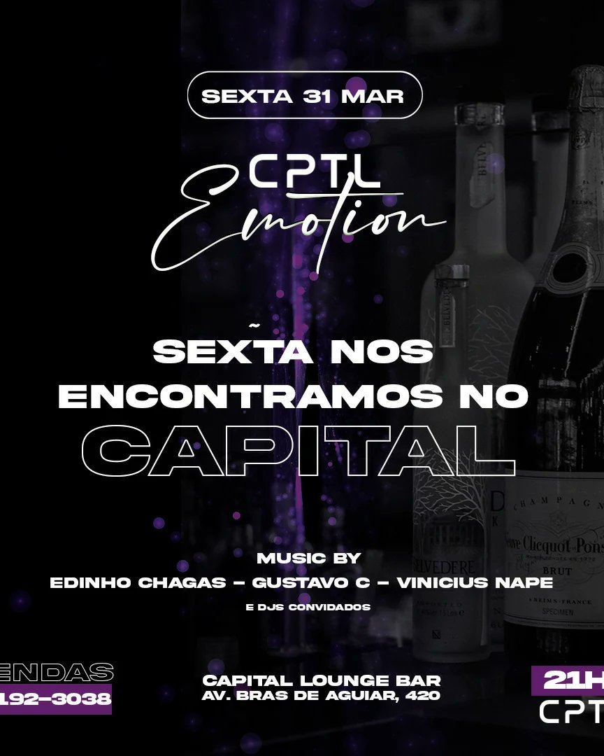 HouseSeasonsRec's tweet photo. ÚLTIMO LOUNGE DISPONÍVEL! Amanhã tem 'CAPITAL EMOTION' Corre que ainda dá! 
- Open 21hs
- Sexta- Feira
- Av. Brás de Aguiar, 420
- Vendas: (91) 98147-5222 https://t.co/vQgTMi8VIV