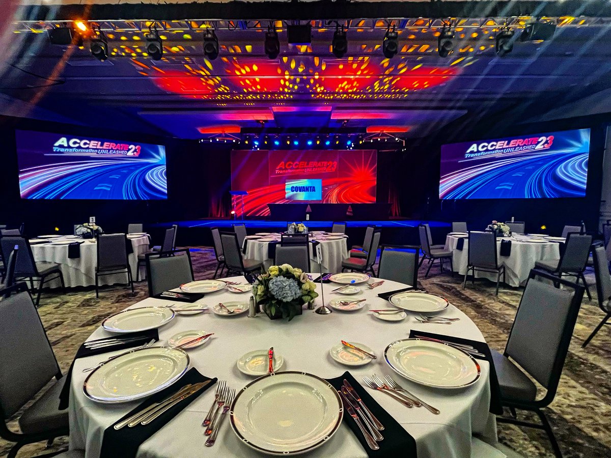 showcall's tweet photo. Throwback Thursday!

Earlier this year, Showcall had the privilege of providing full design and audio visual production support for Covanta at their January Accelerate Transformation Unleashed '23 event in West Palm Beach, FL.

https://t.co/bp5ZcV9rva https://t.co/FZNMJvF1F9