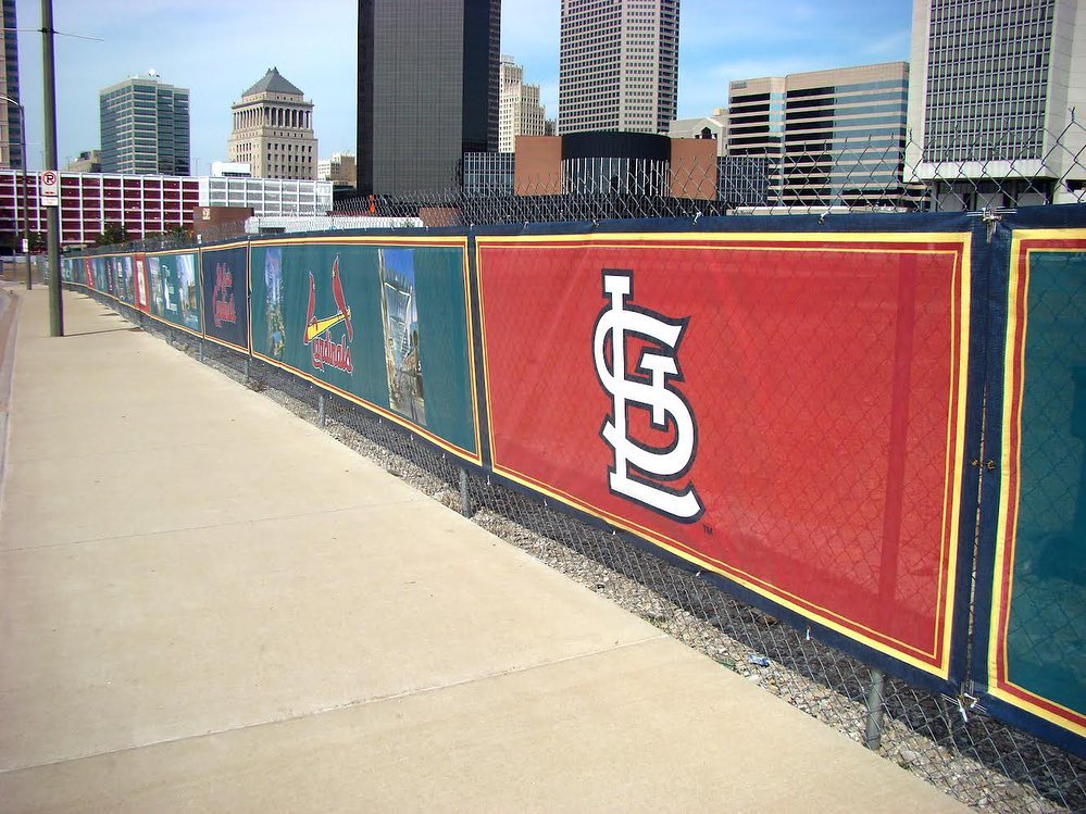 GlanceCreative's tweet photo. Happy Opening Day #stl ⚾️ We’ve got an epic #tbt for you that includes work and fun in baseball heaven. #goodtimes #wedoitall #outdoorbanner #stlcards https://t.co/Fyl7S3Dbxr