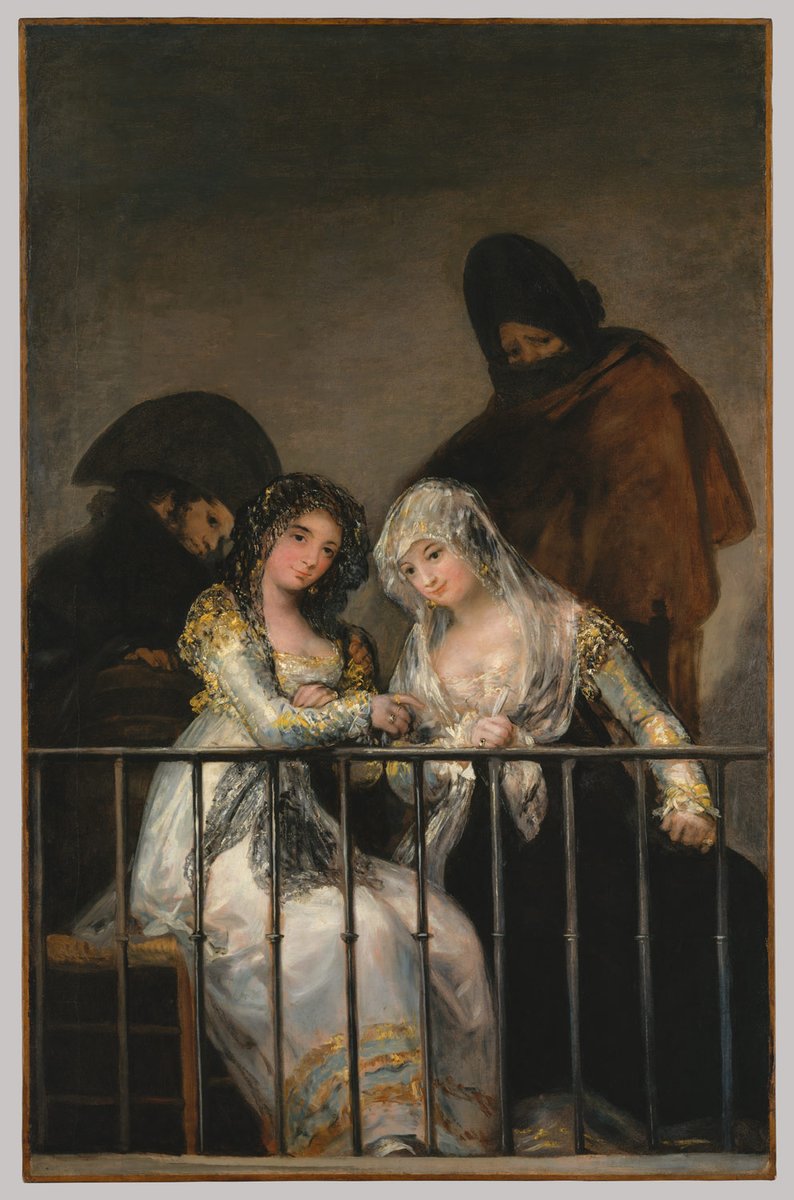 RT @PP_Rubens: Majas on a balcony, with their cloaked companions, 1810. By Francisco de Goya, born OTD in 1746. https://t.co/w9SCbL1T7r